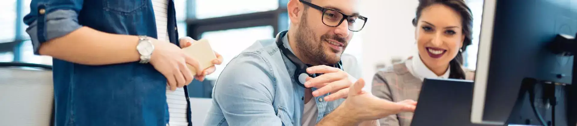 medewerkers voor een laptop