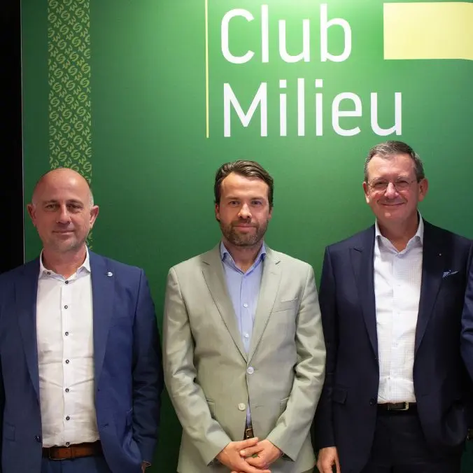 Frank Cloetens, Pieter Thomaes en Danny Wiels tijdens de Club Milieu 