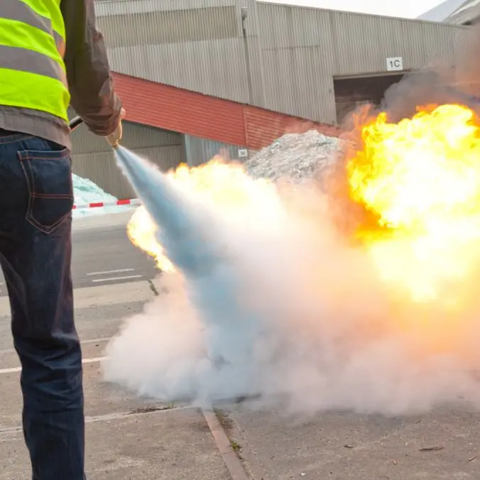 leren blussen met een brandblusser