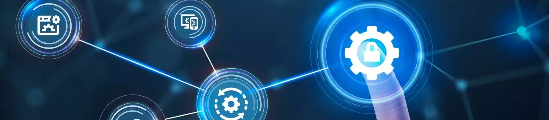 vinger op touchscreen