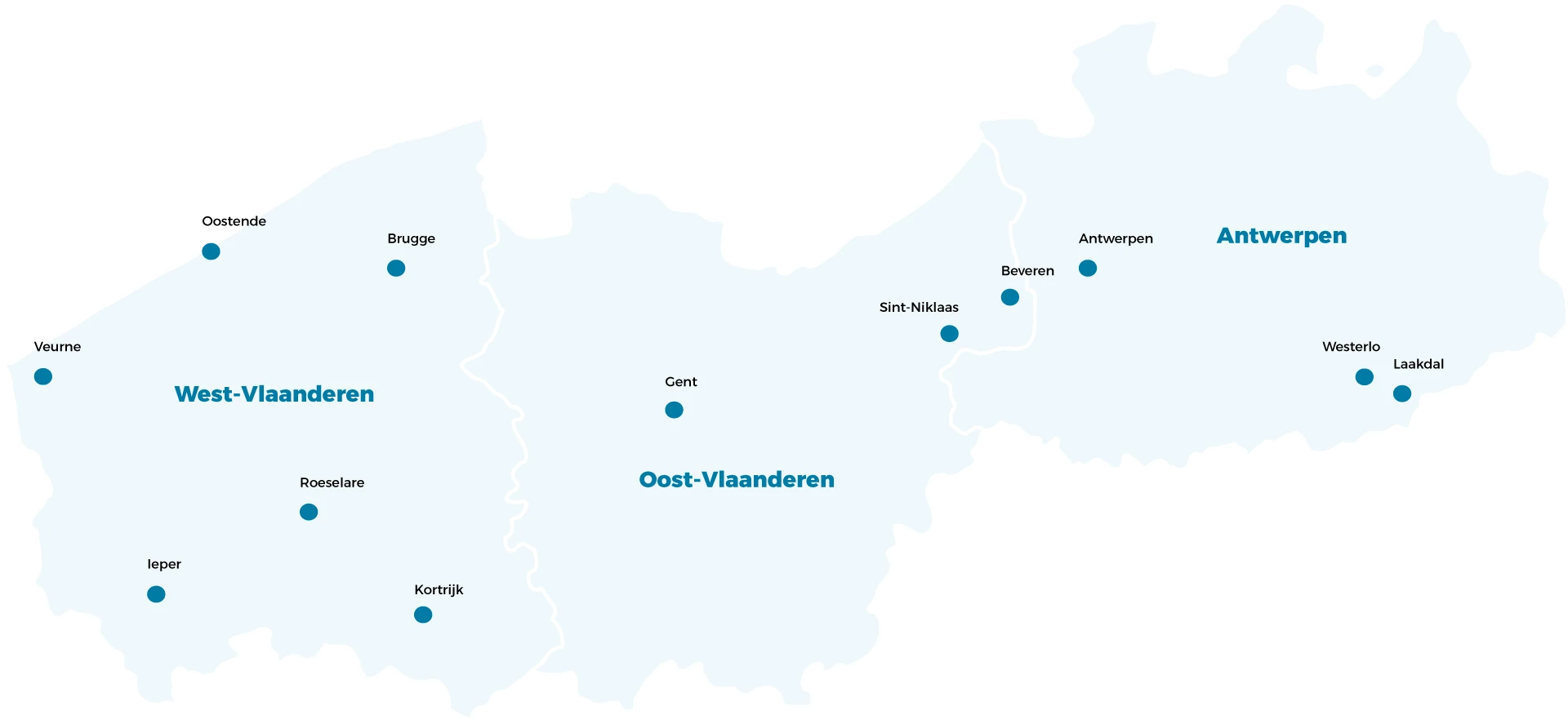 Vlaanderen drie provincies